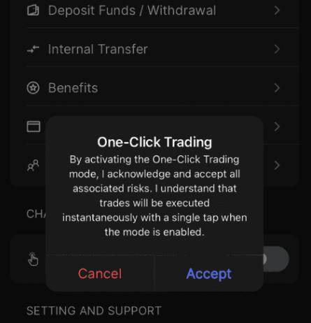 เทรดด้วย click เดียว