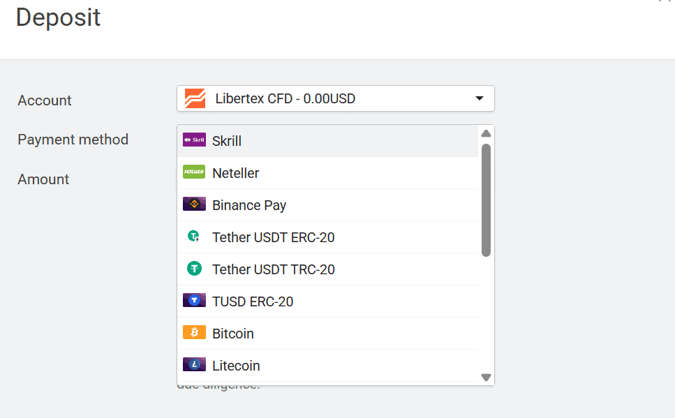 ฝากถอน Libertex