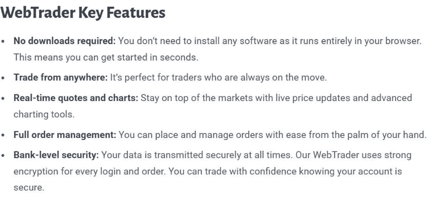 WebTrader ของ TabTrade เวอร์ชันเว็บของ MT5